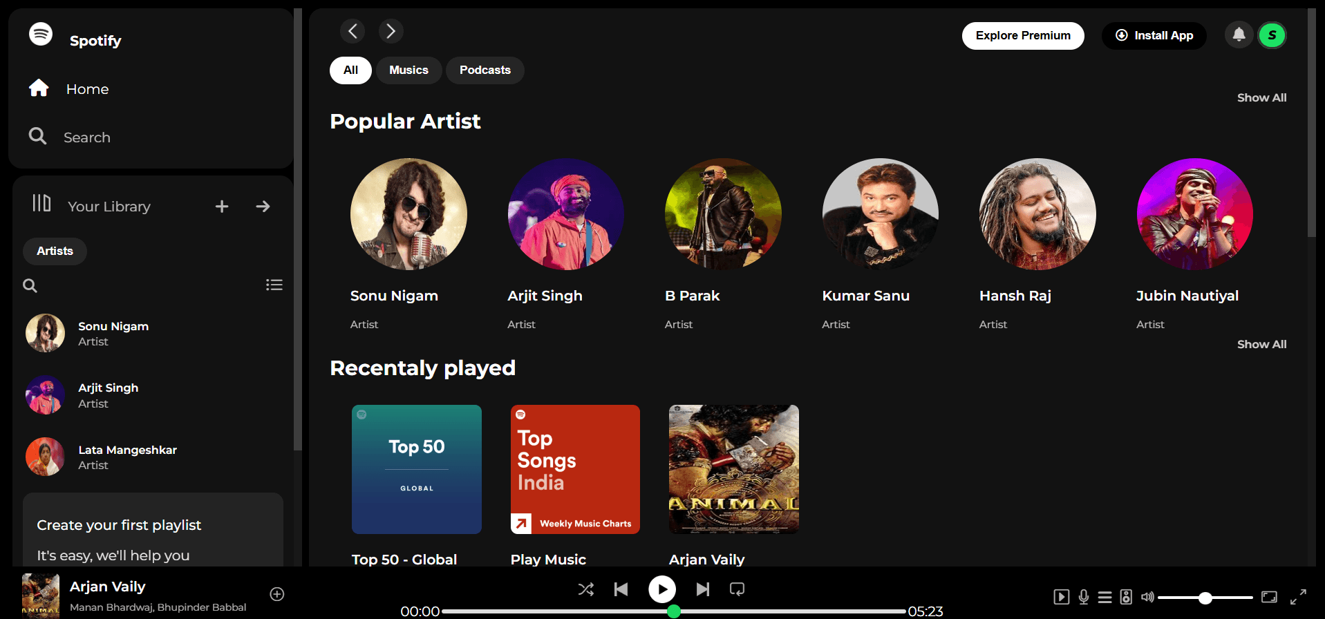 Spotify Clone